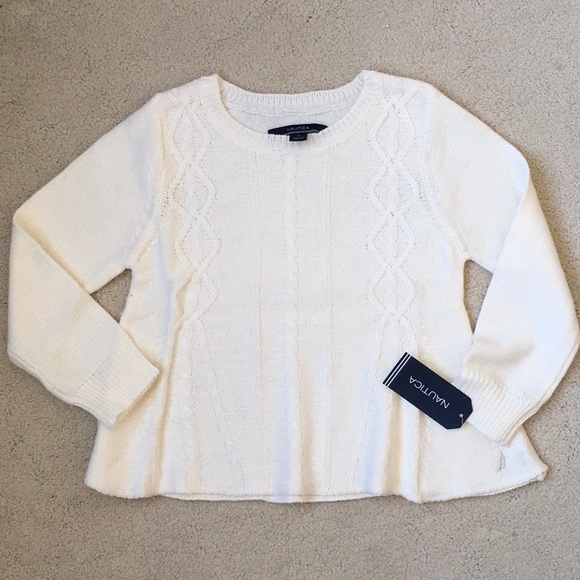 Girls Nautica Cable Swing Sweater NWT 4 - Picture 1 of 6